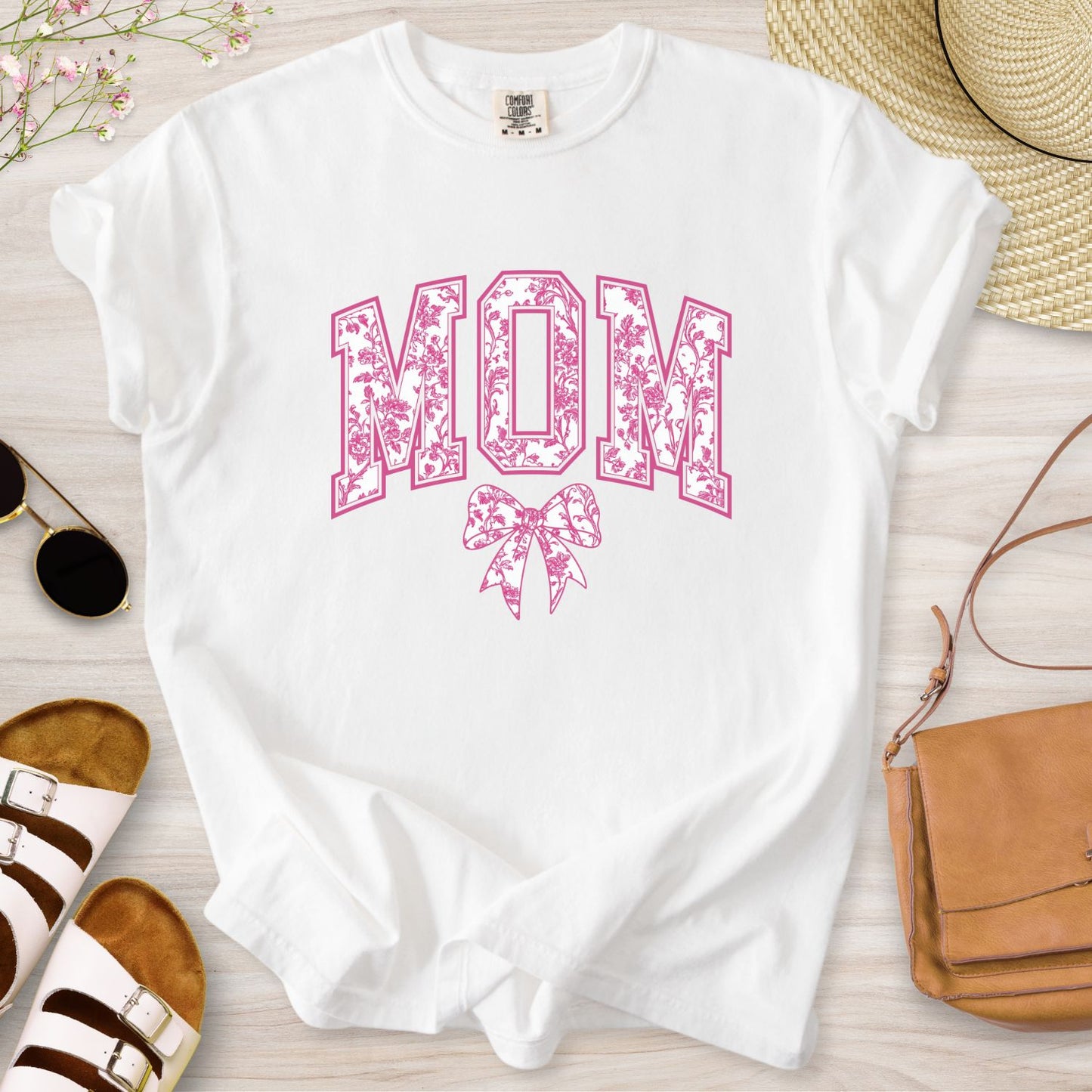 Mom Chinoiserie Pink T-Shirt