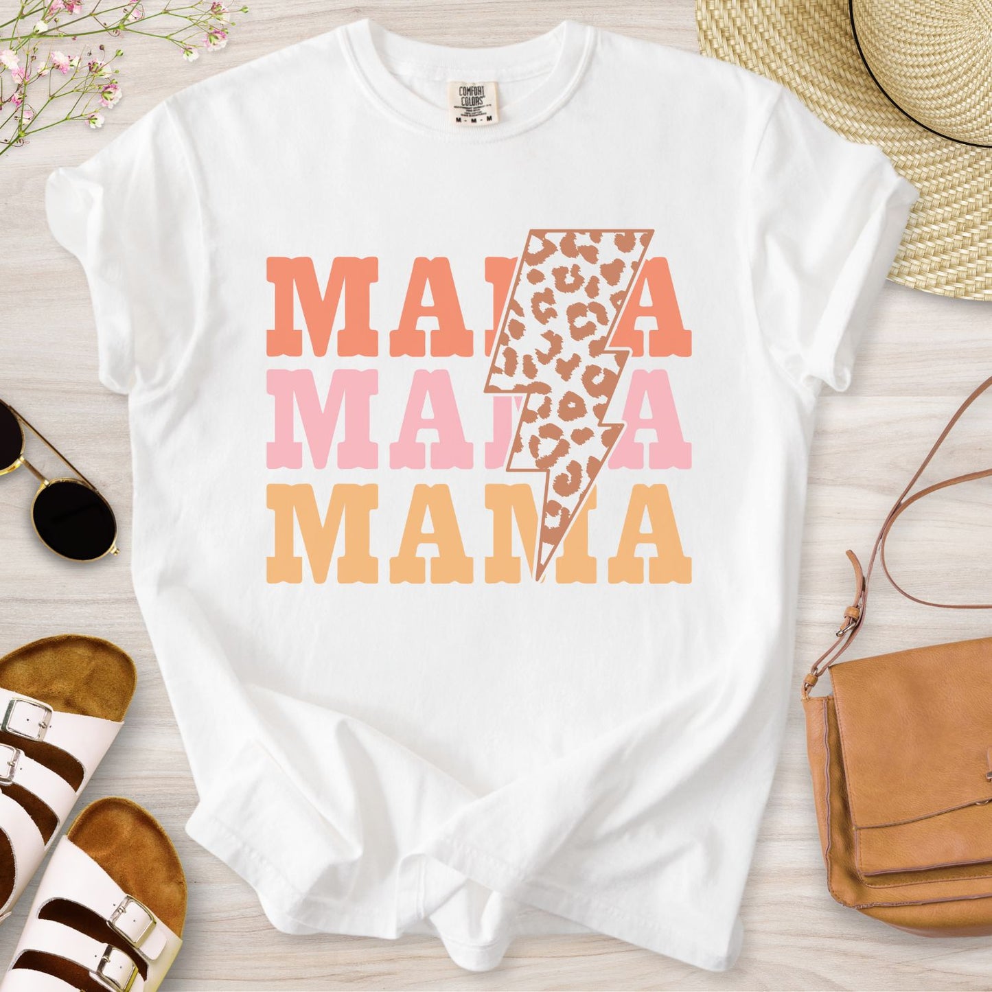 Mama Stacked Lightning T-Shirt