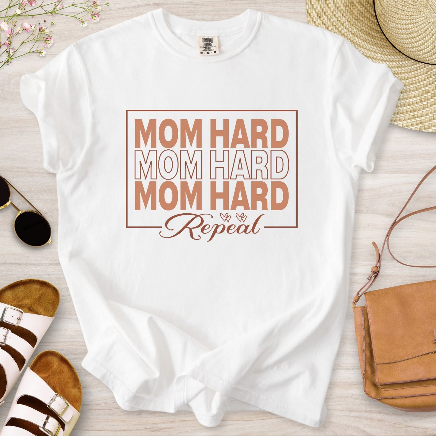 Mom Hard Repeat T-Shirt