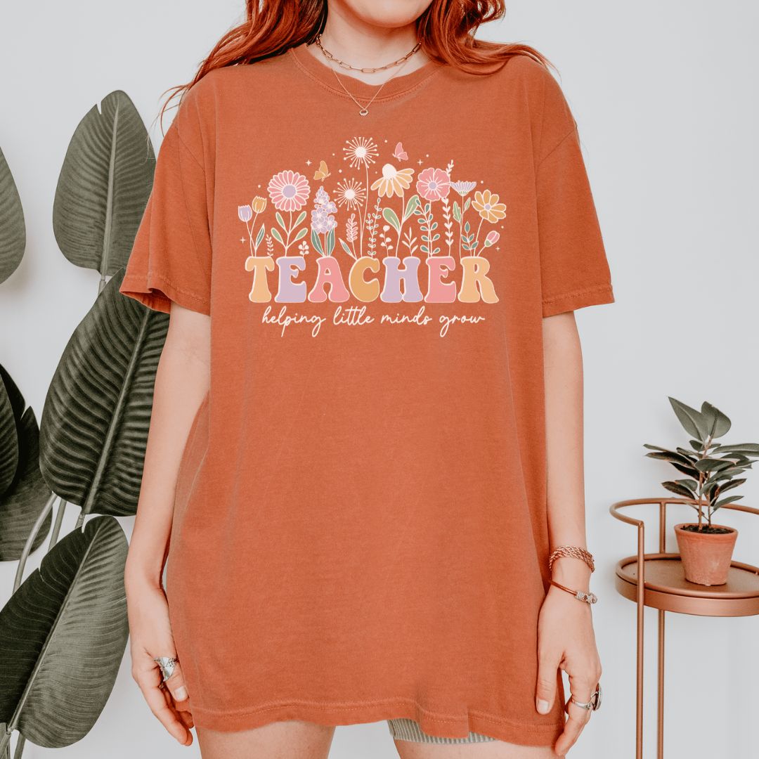 TEACHER Helping Little Minds Grow T-Shirt