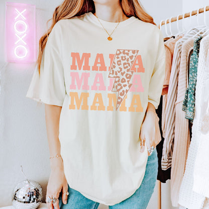 Mama Stacked Lightning T-Shirt