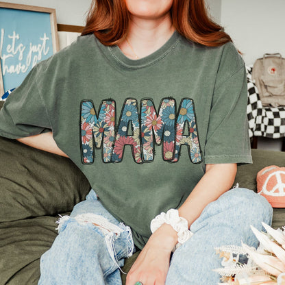 Mama Floral Daisy T-Shirt