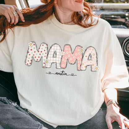 Personalized MAMA Floral T-Shirt