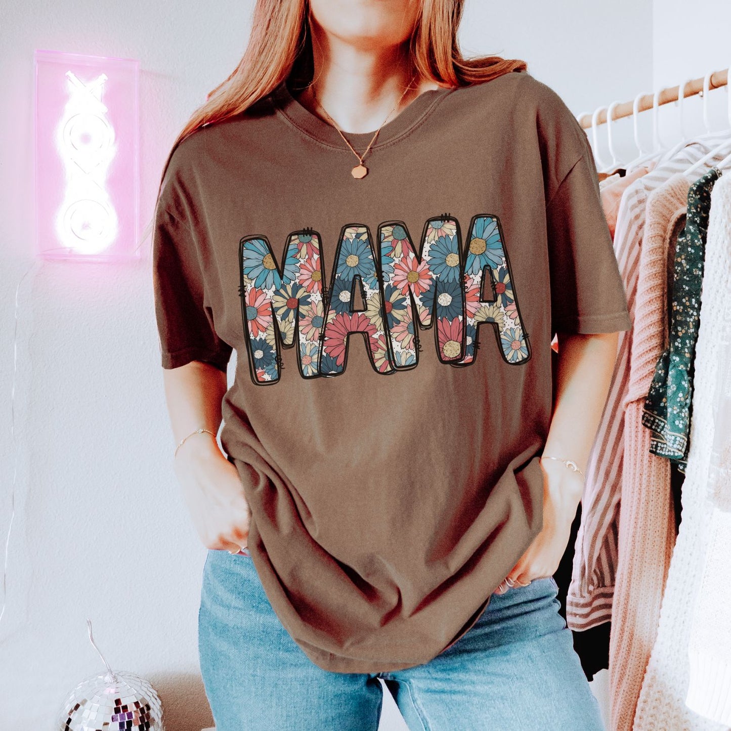 Mama Floral Daisy T-Shirt
