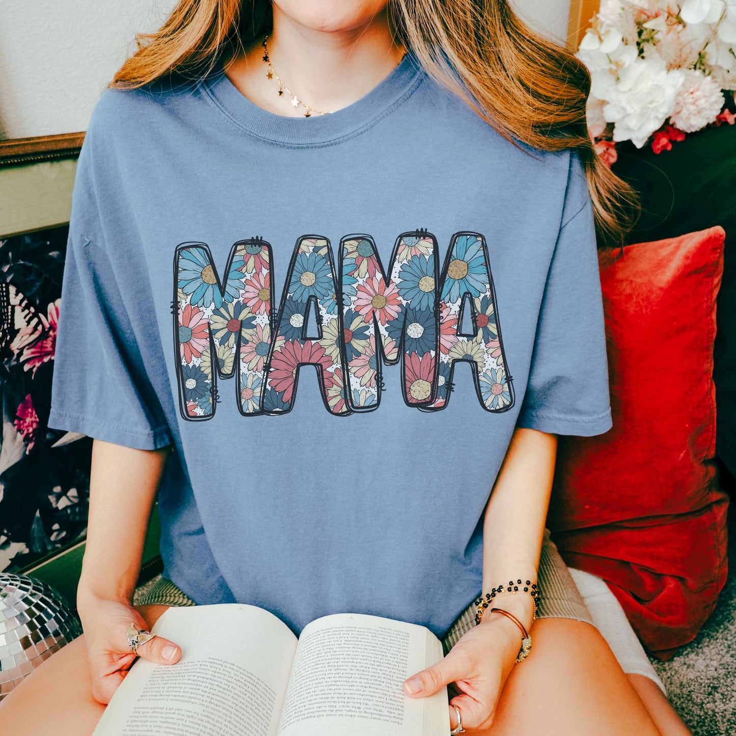 Mama Floral Daisy T-Shirt