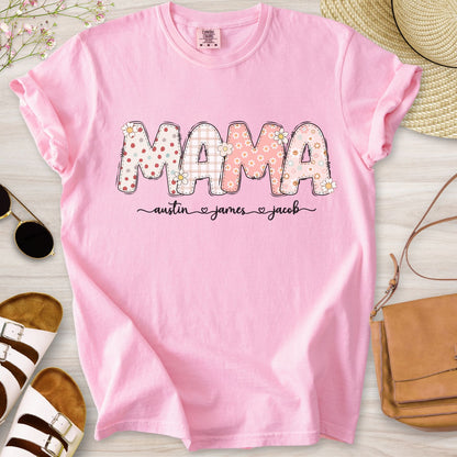 Personalized MAMA Floral T-Shirt