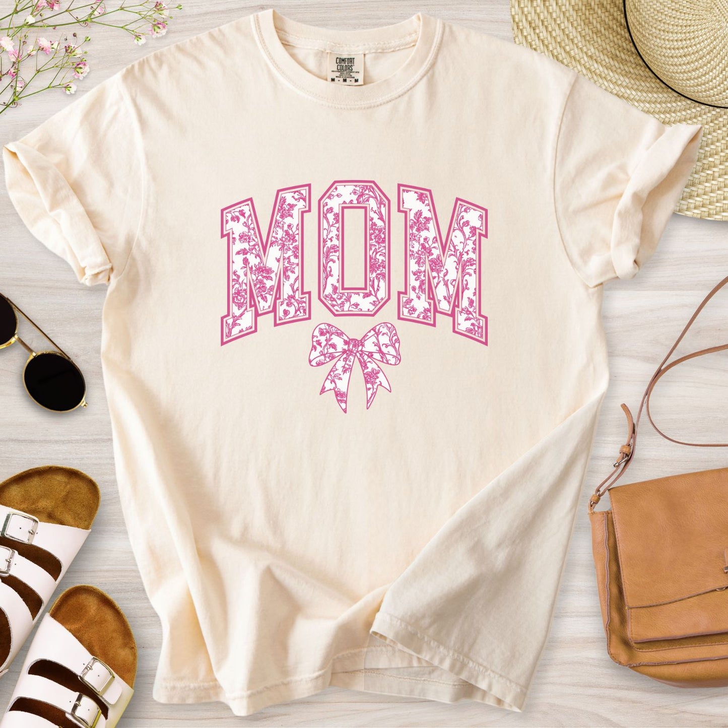 Mom Chinoiserie Pink T-Shirt