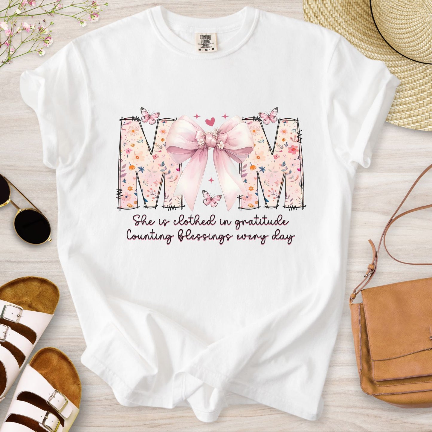 Mom She Is Clothed In Gratitude T-Shirt